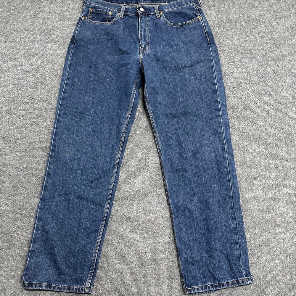 Levi's Jeans Mens Size 36 Blue 550 Relaxed Fit Tapered Leg Denim Pants Excellent